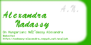 alexandra nadassy business card